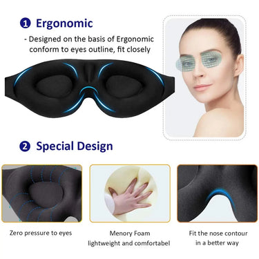 3D Contoured Sleep Mask